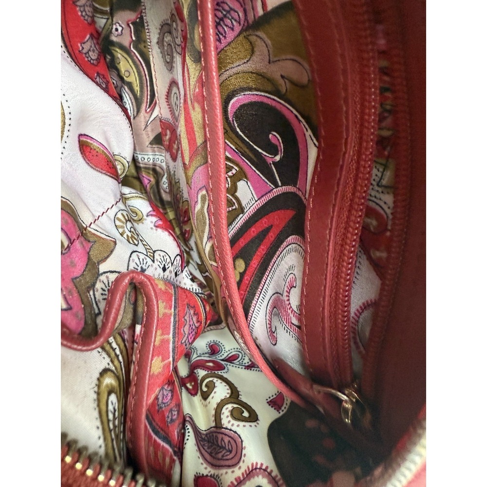 Rare Artisan Sophia Visconti Leather Bag Boho Luxe Hand-Painted Wearable Art - Picture 12 of 16